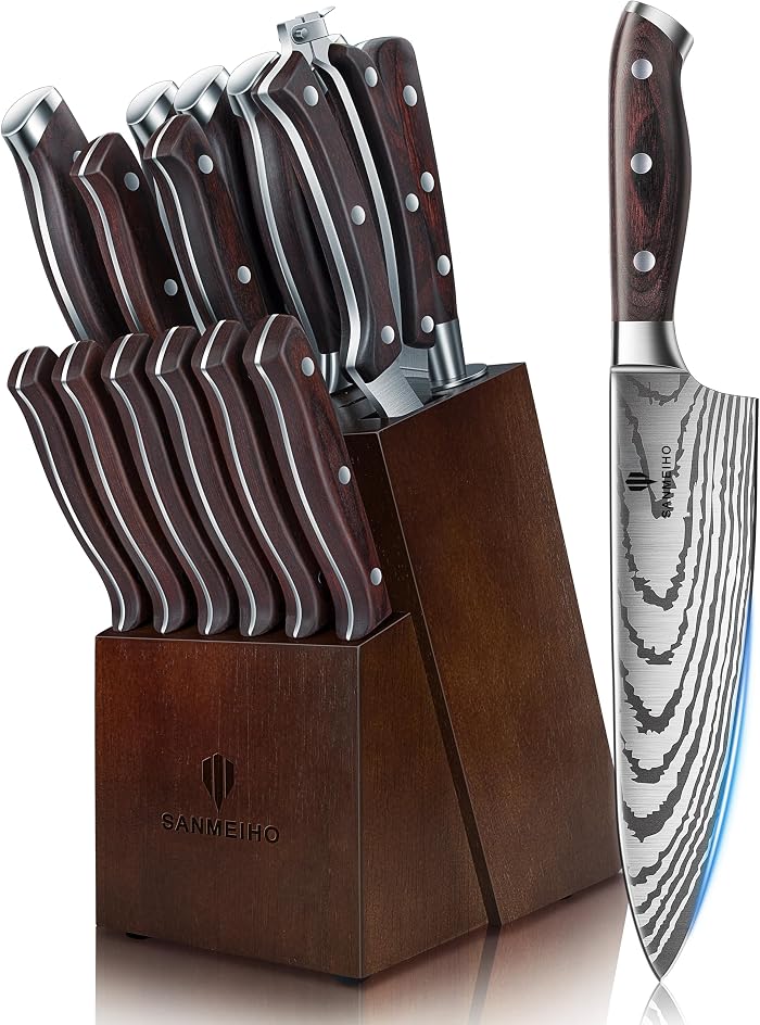 Schärfe im Vergleich: SANMEIHO Messer Set
